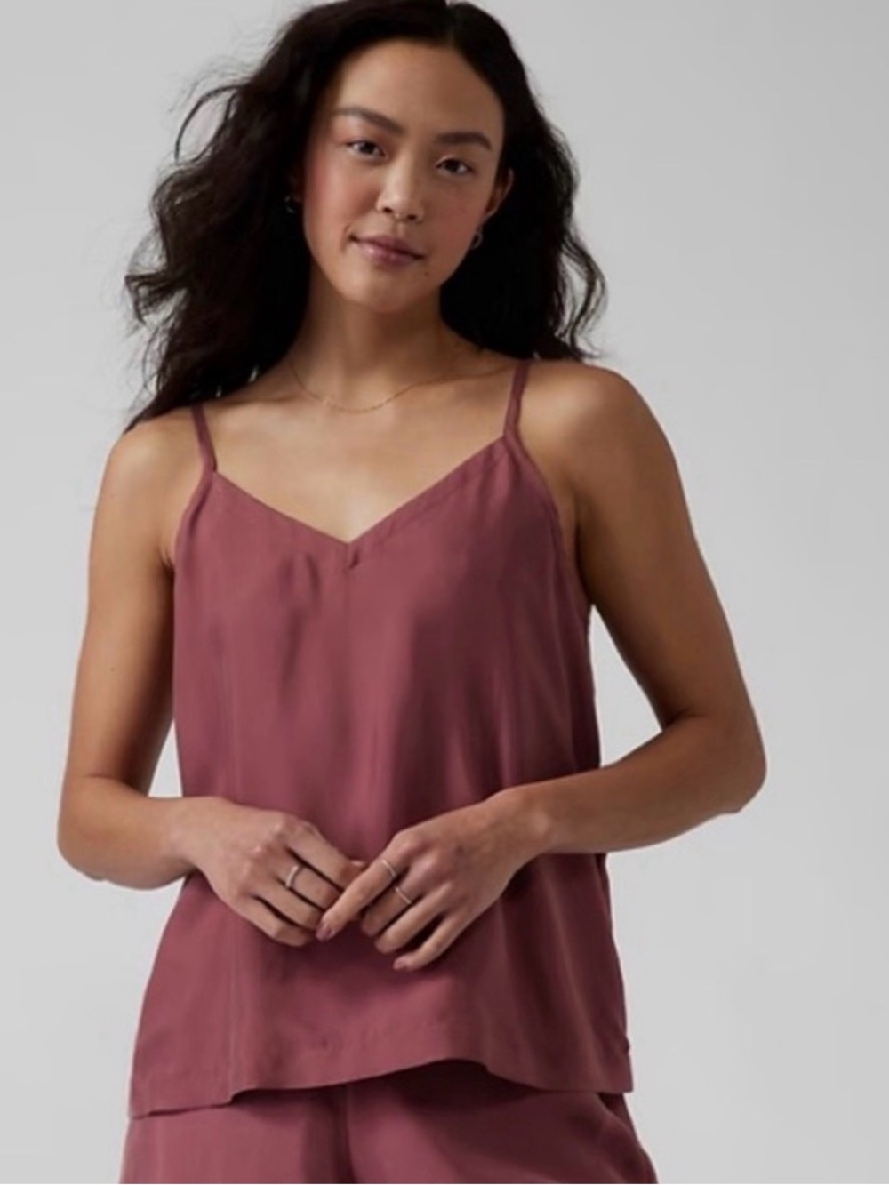 Pajama Set- Athleta Calm Cool Cami and Short Set in Rosewood